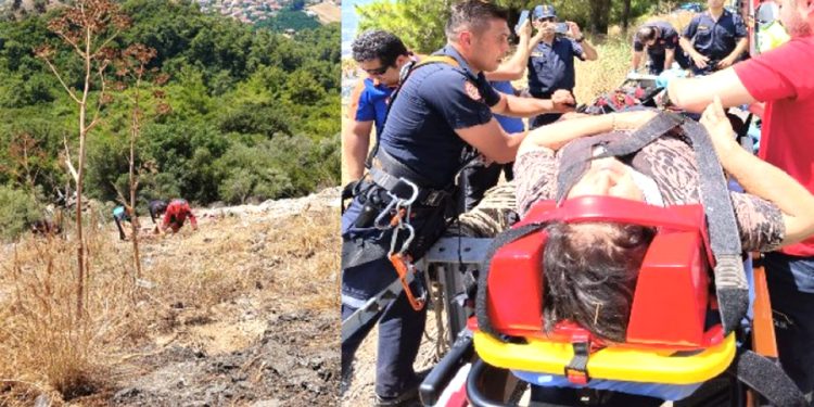70 Metrelik Uçuruma Yuvarlanan Kadın Sürücü Kurtarıldı