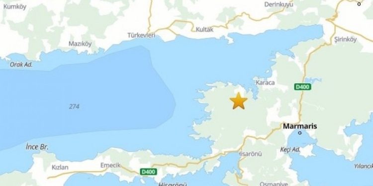 Marmaris’te 4,4 Büyüklüğünde Deprem