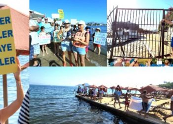 Kıyıları İşgal Ettiler Yetmedi. Denizin İçini Doldurup İşgal Ettiler, Yetmedi Plaja Demir Kapı Yaptılar