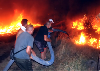Valilik havai fişek atılmasını yasaklamıştı, attılar yangın çıktı