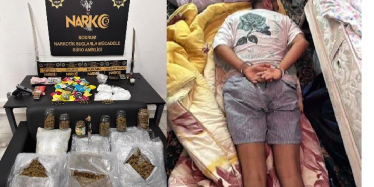 Lüks villalara film gibi uyuşturucu operasyonu