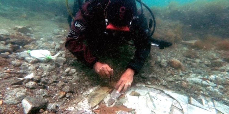 Batık Roma Şehrinde Sıradışı Mermer Taban Keşfedildi