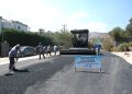 Su Hattı Değişen Caddede Sıcak Asfalt Çalışması