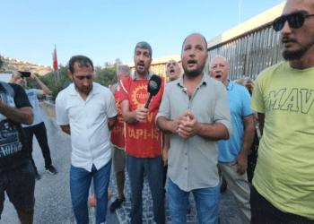 Maden işçileri Bodrum’da şirketin beş yıldızlı otelinin önünde basın açıklaması yaptı