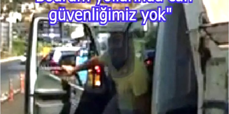 Bodrum trafiğinde kamyonlu maganda mimara kabus yaşattı