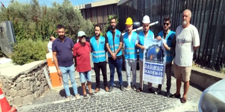 Maden işçileri Bodrum’da beş yıldızlı otelin önünde 3 günlük eyleme başladı