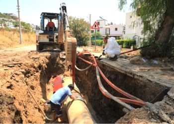 Su isale hattı yine patladı Bodrum’a 60 saat su yok
