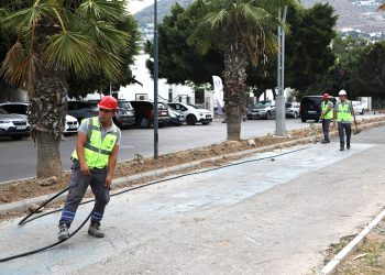 Turgutreis Kıyı Şeridinde Aydınlatma Çalışmaları