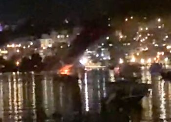 Şişme Botta Patlamadan Sonra Yangın Çıktı