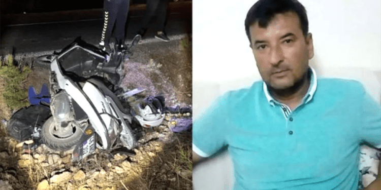 Şarampole yuvarlanan motosiklet sürücüsü yaşamını yitirdi