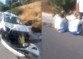 Bu arabadan burunları bile kanamadan çıktılar