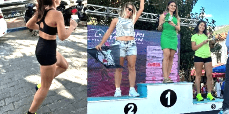 Bodrumlu Mervegül Özdemir Antalya’daki yol koşusunda 3. Oldu
