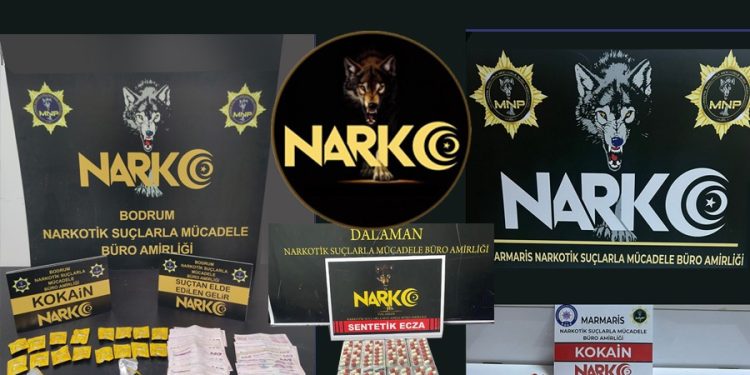 Bodrum, Marmaris ve Dalaman’da uyuşturucu operasyonu
