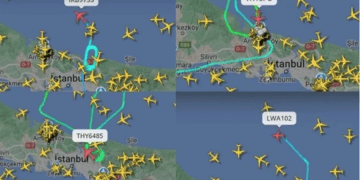 Uçaklar İstanbul’a inemiyor… Lodos İstanbul’u esir aldı