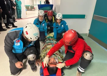 Hastanede yangın tatbikatı gerçekleştirildi