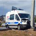Ortakent kavşağında  ambulans ile otomobil çarpıştı