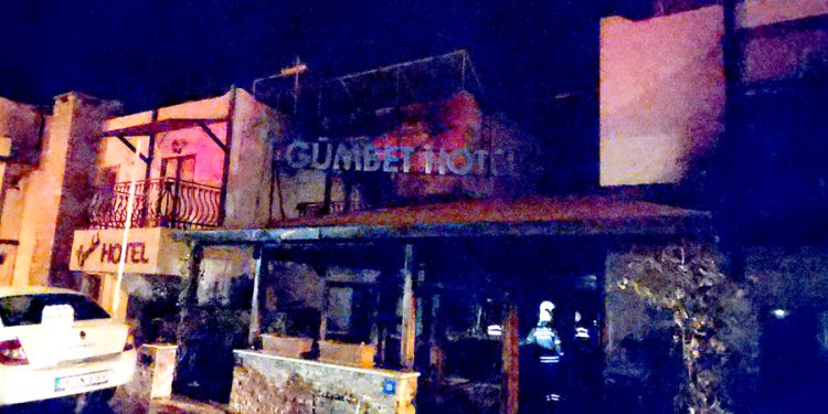 Bodrum’da elektrik kaçağı oteli yaktı
