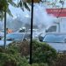AVM Otoparkında Araçta Çıkan Yangın Korkuttu
