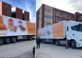 Bolu’da tepki çeken tırın üzerindeki görseller kapatıldı
