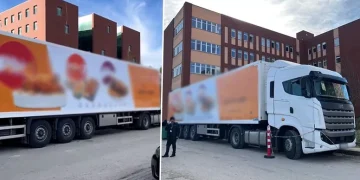 Bolu’da tepki çeken tırın üzerindeki görseller kapatıldı