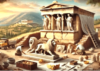 Altın eserlerle kaplı 2 bin 300 yıllık yapı keşfedildi