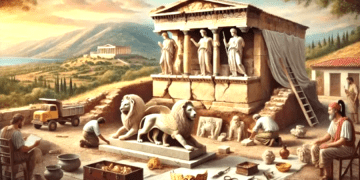 Altın eserlerle kaplı 2 bin 300 yıllık yapı keşfedildi