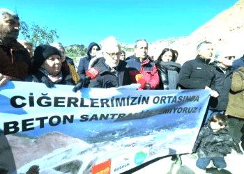 Gölköy’de 100 hektarlık mera alanına  beton santrali kurdular, ruhsatsız kaçak çalıştılar iddiası