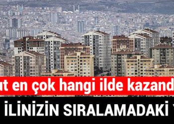 Konutta en çok kazandıran il Muğla oldu