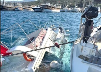 Fırtına Bodrum’da yat yatırdı