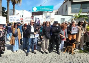 Bodrumlu hayvanseverlerden katliam yasasını iptal et eylemi