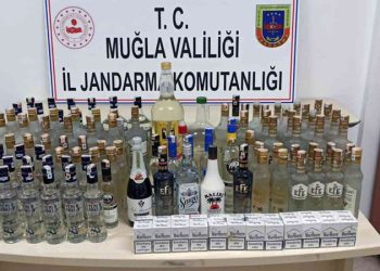 Muğla Yatağan’da Kaçak İçki ve Silah Operasyonu