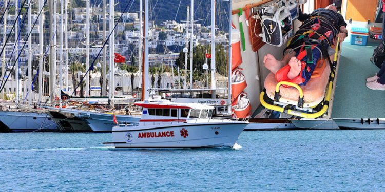 Bodrum Deniz Kurtarma’dan Uluslararası Tıbbi Tahliye