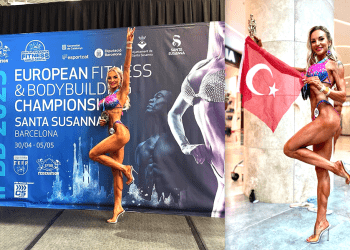 Kadın Vücut Geliştirme Sporcusu Avrupa Üçüncüsü Oldu