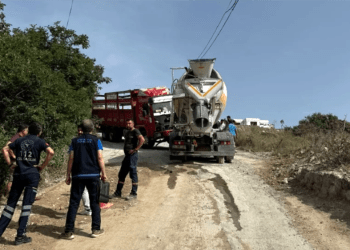 Bodrum’da talihsiz ölüm…Kamyon ile beton mikseri arasında sıkışan sürücü yaşamını yitirdi