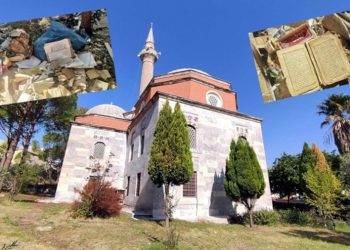 1300 yıllık camiinin bahçesinde skandal: Görüntüler büyük tepki topladı