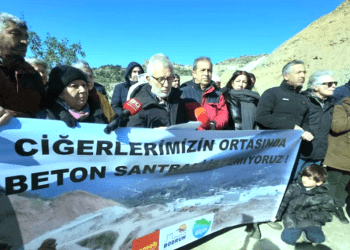 Gölköy’de 100 hektarlık mera alanına  beton santrali kurdular, ruhsatsız kaçak çalıştılar iddiası