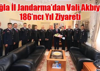 Muğla İl Jandarma’dan Vali Akbıyık’a 186’ncı Yıl Ziyareti