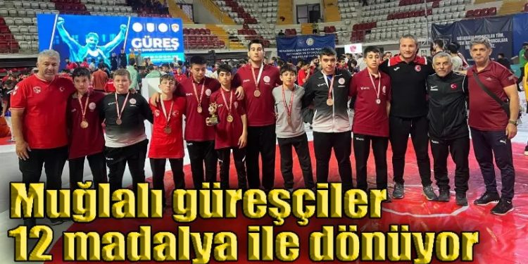 Muğlalı güreşçiler 12 madalya ile dönüyor