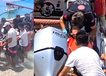 Eğitim alan kadın pilot denize düştü