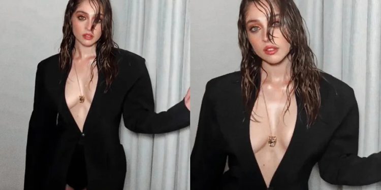 Oyuncu Cemre Baysel’den sütyensiz tarz! Sosyal medyada gündem oldu