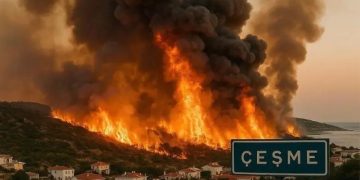 İzmir-Çeşme Karayolu Ulaşıma Kapandı: Çeşme’deki Orman Yangını Otoyola Sıçradı