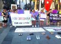 Bodrumlu kadınlardan kadın cinayetlerine ayakkabılı protesto