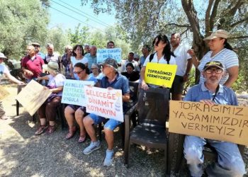 İkizköy – Akbelen’de zeytinliklerimizi vermiyoruz eylemi yaptılar “Sonuna kadar direneceğiz”