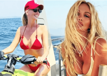 Rusya Güzellik kraliçesi Lopyreva özel uçakla Bodrum’a geldi, doyasıya eğlendi