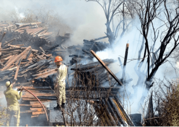 Mumcular’da  yangın evlere dayandı korku yaşandı
