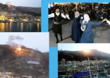 Komşu Yunan adasının dinamitli eğlencesi Bodrum’u gerdi