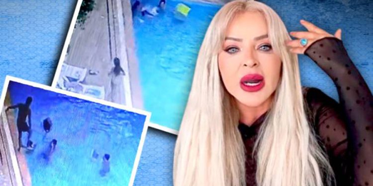 Havuzda dehşet! Ünlü sunucunun yeğenine akran zorbalığı kamerada