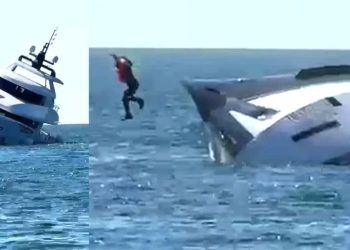 Denize indirilen 40 milyon TL: lik yat 15 dakikada battı