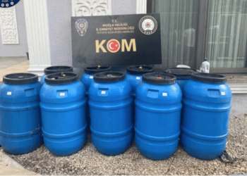 Muğla’da Etil Alkol ve Sahte Şarap Operasyonu, tam 2 ton ele geçirildi