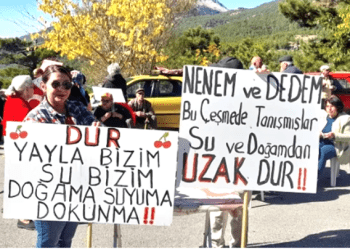 Yayla bizim su bizim eylemi “Kararlar masa başında değil bu dağlarda alınsın”